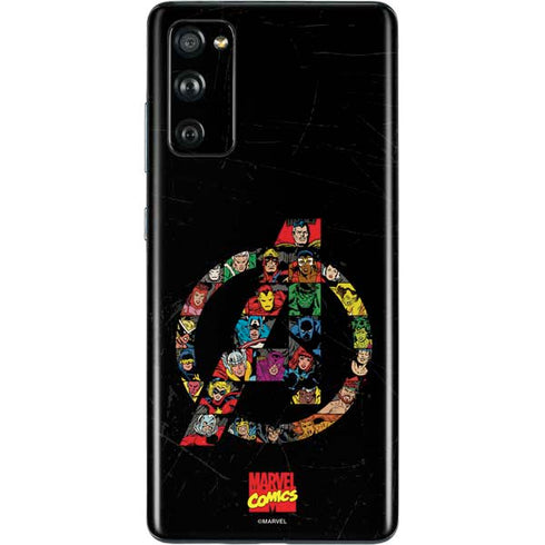 Marvel Classic Comics Avengers Logo Galaxy S20 Fan Edition Skin